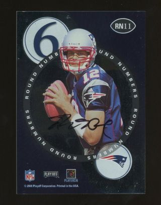 2000 Contenders Round Numbers Tom Brady Patriots Rc Rookie Auto " Rare "
