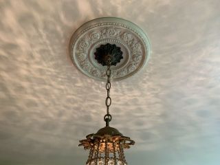 Vintage Montgolfier Style Crystal and Brass Chandelier 7