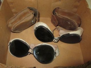Ww2 Us Army Mountain Troops Ski Googles 10th Goggles Pair With Pouch