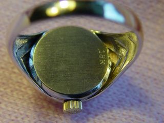 Rare 18k white gold Patek Philippe diamond ring watch cal 13.  5 - 320 movement 8