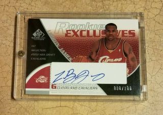 2003 - 04 Ud Sp Game Lebron James Rookie Exclusives Auto 8/100 Rare