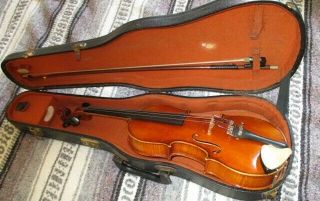Rare Fine Old 50s Vintage German Master 1/2 Size Violin - Great Tone - Bow/case Inc