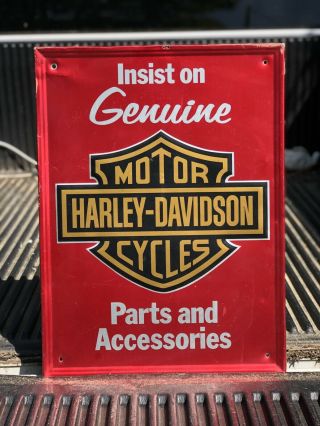 Vintage Harley Davidson Motorcycle Tin Advertising Sign 24 X 17 - Harley / Indian