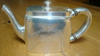 1800s Grand Pacific Hotel Chicago Teapot Reed,  Barton Silver Solder 16 Oz 491