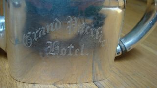 1800s Grand Pacific Hotel Chicago teapot Reed,  Barton silver solder 16 oz 491 2