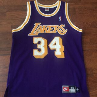 Vintage Shaquille O’neal Purple Los Angeles Lakers Nike Authentic Jersey