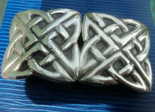 Rare Sterling Silver Iona Celtic Buckle H/m 1948 Glasgow By Iain Maccormick Cai