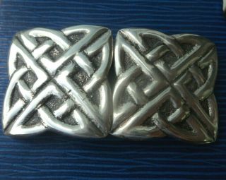 RARE Sterling Silver Iona Celtic Buckle h/m 1948 Glasgow by Iain MacCormick CAI 2