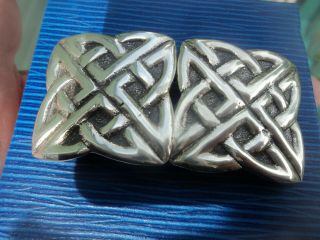 RARE Sterling Silver Iona Celtic Buckle h/m 1948 Glasgow by Iain MacCormick CAI 6