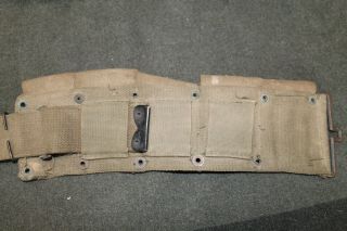 WW2 U.  S.  Army 10 Pocket Garand Rifle Ammo OD Canvas Belt,  U.  S.  Stamped 8