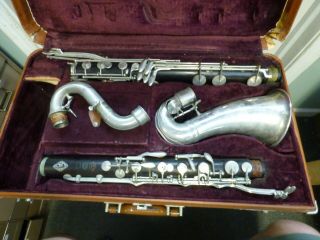 Vintage Selmer Series 9 Wood Bass Clarinet W\case Not