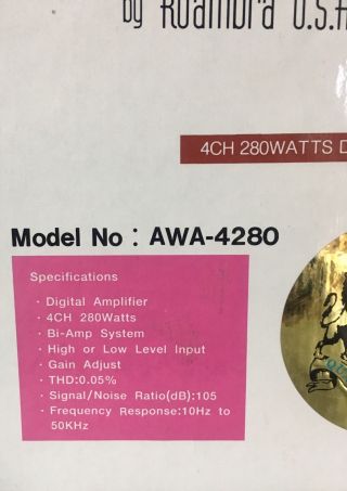 Old School Audio Gods AWA - 4280 channel amplifier,  Rare,  Vintage,  NOS,  NIB 7