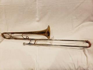 Vintage Getzen Deluxe Tone Balanced Trombone W/ Mouthpiece