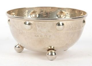 A E Jones Silver Arts And Crafts Bowl Hallmarked Silver Birmingham 1917