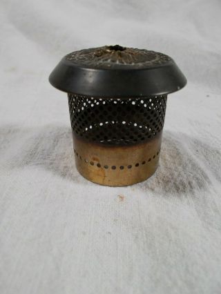 Antique Consolidated Flame Spreader For Oil Lamp Brass Font Tank