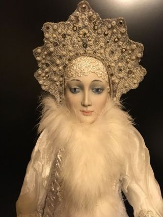 Snow Maiden Queen Doll Porcelain Alexandra Kukinova Koukinova 15”