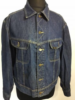 1950s Lee 101 - J Denim Jacket - Rare Red Label - Sanforized Cotton XL - 46 10