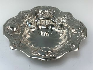 Early 20thc Gorham Sterling Silver 10 - 1/4 " Bowl,  Fruits & Flowers 6035a
