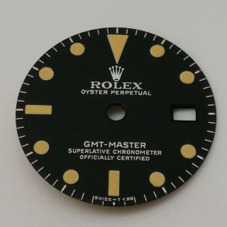 Rolex Vintage Gmt Master 1675 Watch Black Dial 28 Mm (& 100)