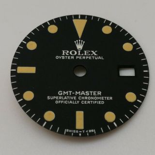 ROLEX VINTAGE GMT MASTER 1675 WATCH BLACK DIAL 28 MM (& 100) 2