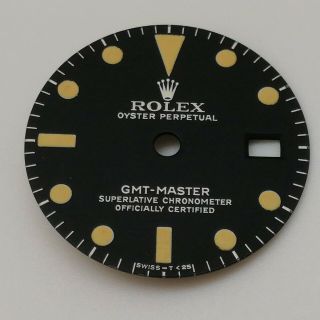 ROLEX VINTAGE GMT MASTER 1675 WATCH BLACK DIAL 28 MM (& 100) 3