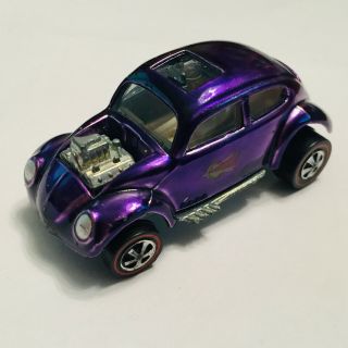 Vintage Hot Wheels Redline Custom Volkswagen Beetle 1968 Purple Usa Orig Owner