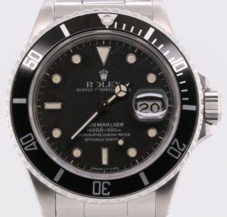 Rolex Submariner Date 16800 Vintage 1986 100 Authentic,  2 Year,  Papers