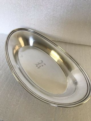 Vintage S.  Kind & Sons Stunning Oval Sterling Silver Bread Tray Rare