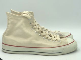 Vintage Spalding White Canvas Basketball Shoes Mens Size 9.  5 Rare