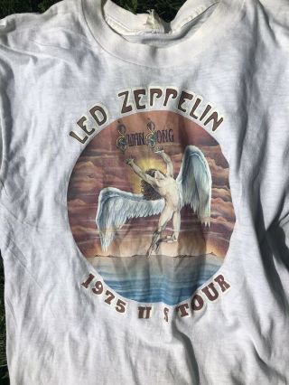 Led Zeppelin Shirt Vintage Tshirt 1975 North American Tour Robert Plant Rock M