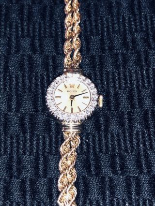 Women’s Vintage Gold And Diamond Rolex Bracelet Watch