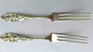 Sterling Silver Love Disarmed (2) Strawberry Fork Reed&barton (berry Fork)