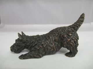 Vintage Gorham Rare Bronze Marguerite Kirmse Scottish Terrier Miniature,  445 - E