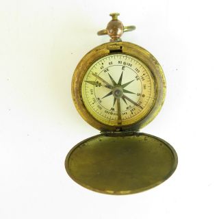 Ww2 Us Military Brass Pocket Compass - Vintage 1940 