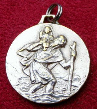 WWII Chaplains Vintage Catholic St.  Christopher D - day 1944 Protection Medal 7