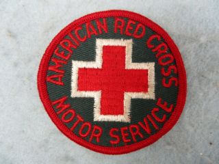 Wwii American Red Cross Patch Motor Service Volunteer Driver Arc Rare Ww2