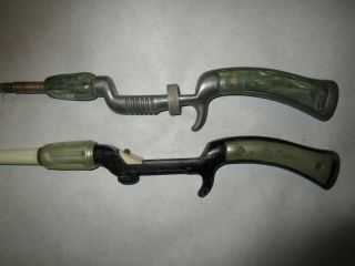 vintage rare ST CROIX and J.  C.  HIGGINS pistol grip fishing rods,  5 1/2 feet 2