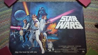 Star Wars - Rare Uk British Quad Movie Poster 1977