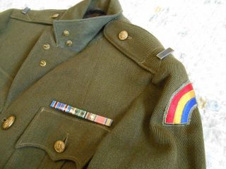 US WWII 42nd Infantry 1st Lt Officer Coat and Pants 4