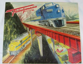 Vintage 1950s Fleischmann Ho 1325/3 Train Set O - 6 - O