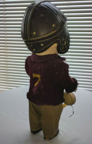 Vintage Buddy Lee Doll,  Football Player or Fan,  M on sweater front,  7 on back 4