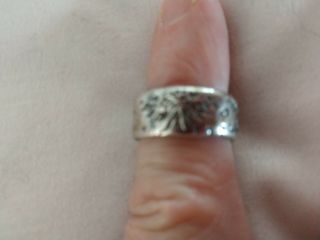 Jes MaHarry 925 Sterling Silver Wise OAK Designer Wide Band Ring Size 7 4