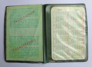 Vintage Rolex Calendar From 1979 - 1980,  Wallet & Translation 5513 1680 1675 6263