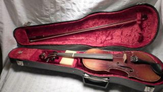 Vintage Stradivarious Full Size VIOLIN in Hard Case w/ Bausch Bow 2