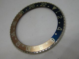 ROLEX VINTAGE GMT 1675 WRIST WATCH BEZEL AND INSERT.  FOR SPARE PARTS. 3