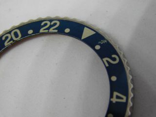 ROLEX VINTAGE GMT 1675 WRIST WATCH BEZEL AND INSERT.  FOR SPARE PARTS. 5