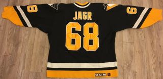 VINTAGE JAROMIR JAGR CCM AUTHENTIC PITTSBURGH PENGUINS JERSEY 54 L/XL 5