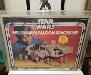 Star Wars Vintage Kenner Millennium Falcon Afa Q70 1977 / 1979 Display