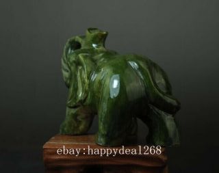 China old hand - made South natural jade water absorption Elephant statue 01 b02 3