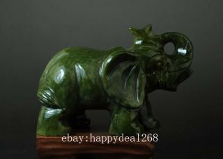 China old hand - made South natural jade water absorption Elephant statue 01 b02 4